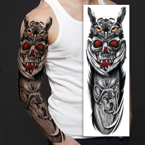 fake tattoo sleeve cloth arm art|semi permanent full sleeve tattoo.